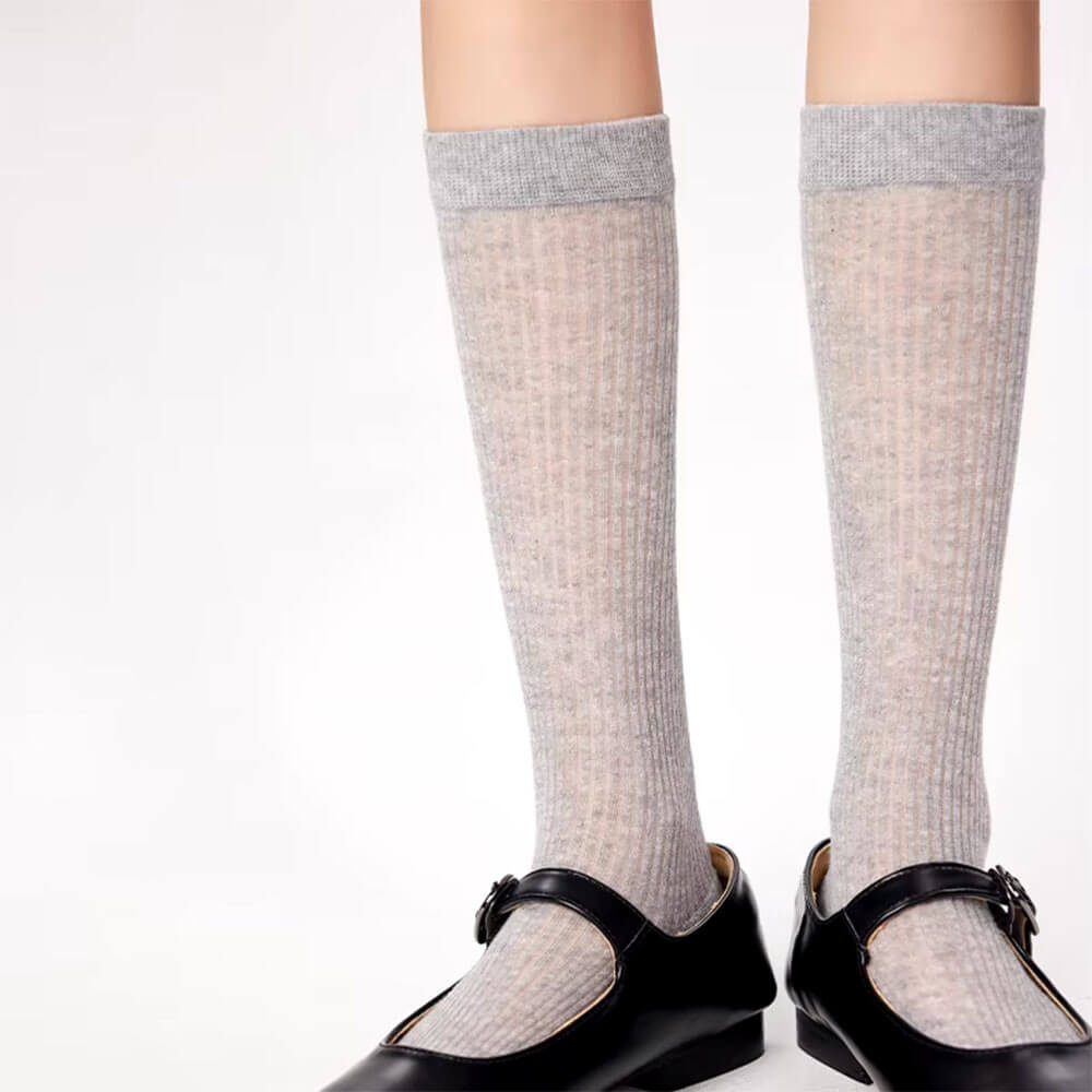 RIBBED SOCKS FOUR PACK FREE SIZE TIMELESS DESIGN