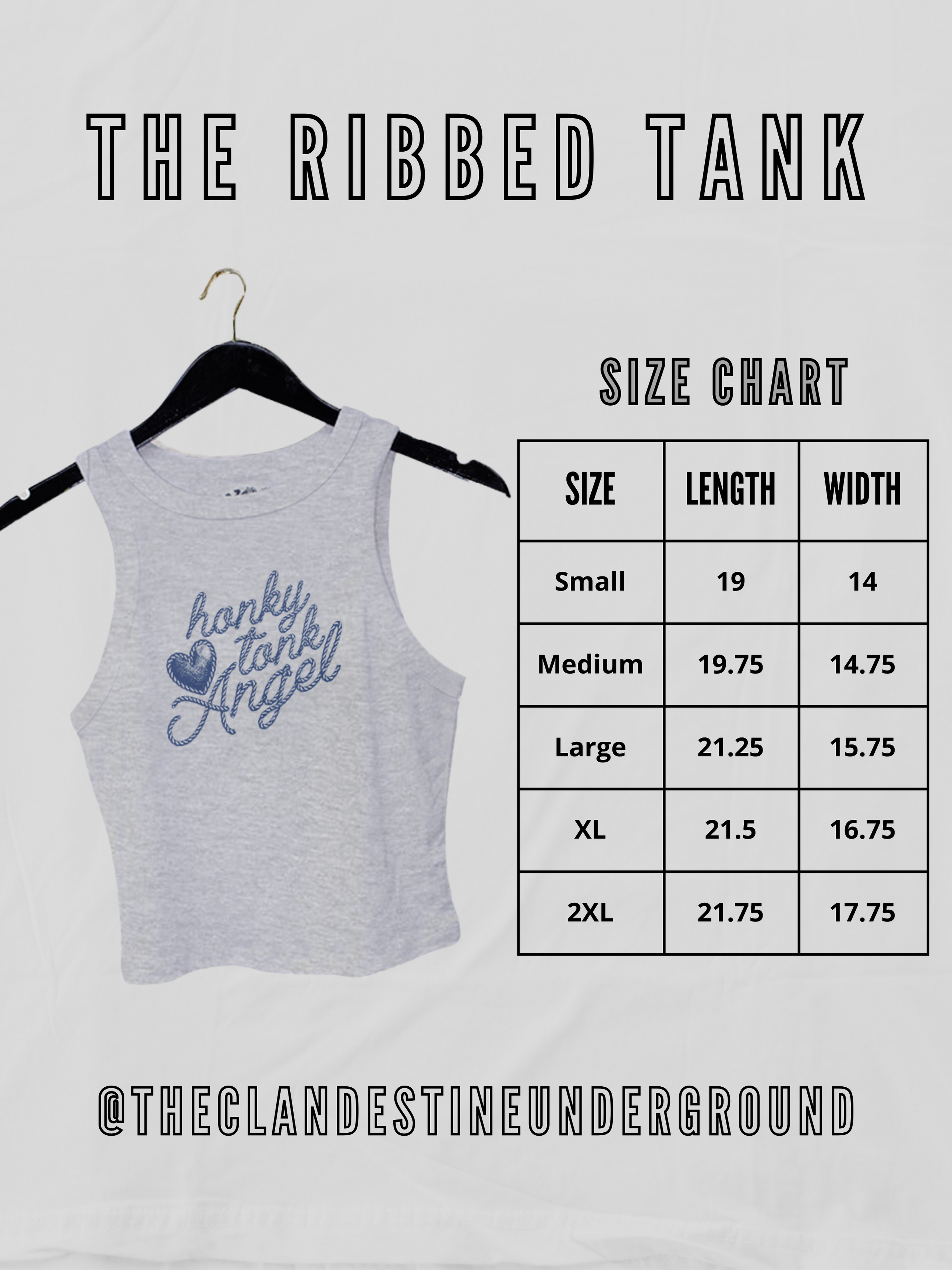 Underground Original Design: Heigh-Ho-Cowboy, Western Micro-Ribbed Tank