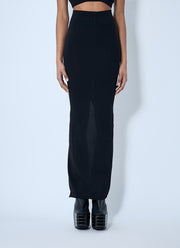 Rick Owens Women Wool Knit Maxi Skirt