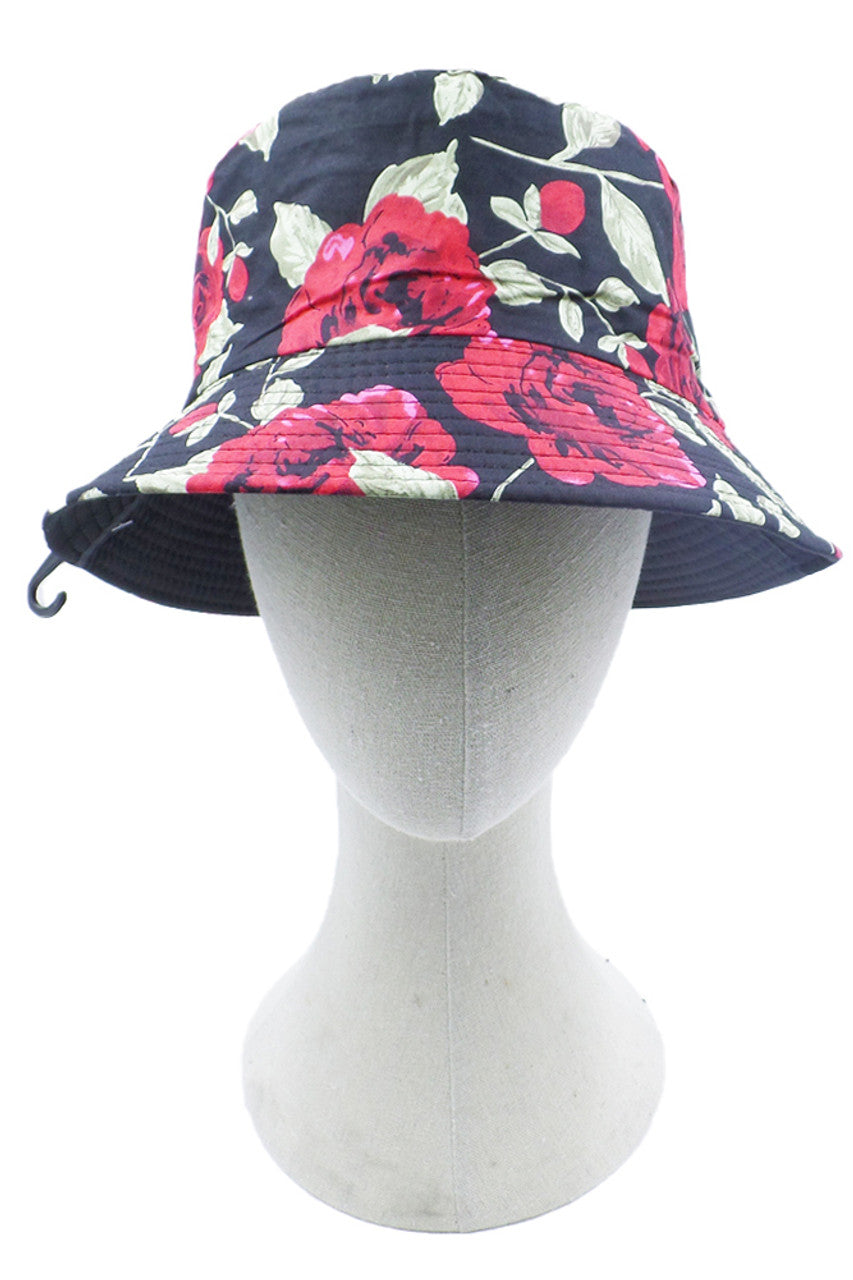Rose Print Bucket Hat