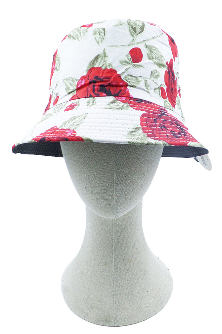 Rose Print Bucket Hat