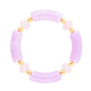 Rose Quartz Lilac Stretch Bracelet