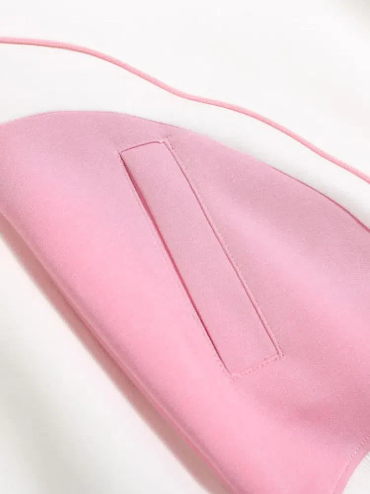 SAEROW RACING HOODIE WITH PINK AND BLACK ACCENTS