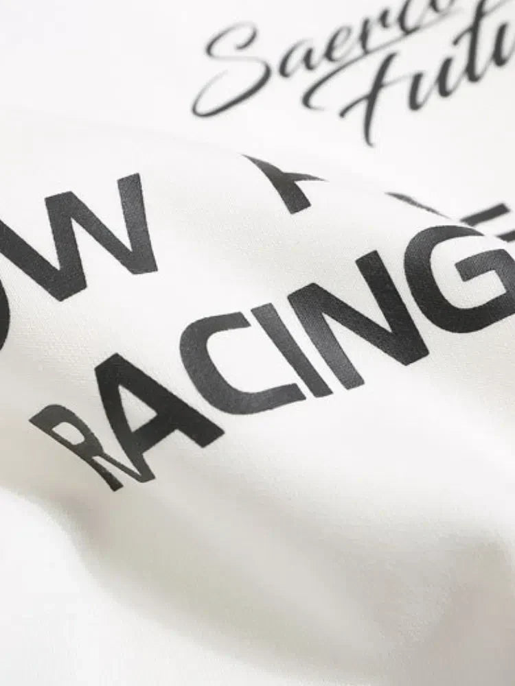 SAEROW RACING HOODIE WITH PINK AND BLACK ACCENTS