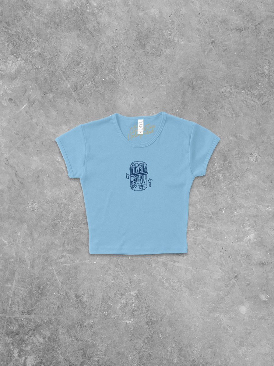 Underground Original Design: Salty Sardines, Fresh Fish Micro-Ribbed Baby Tee