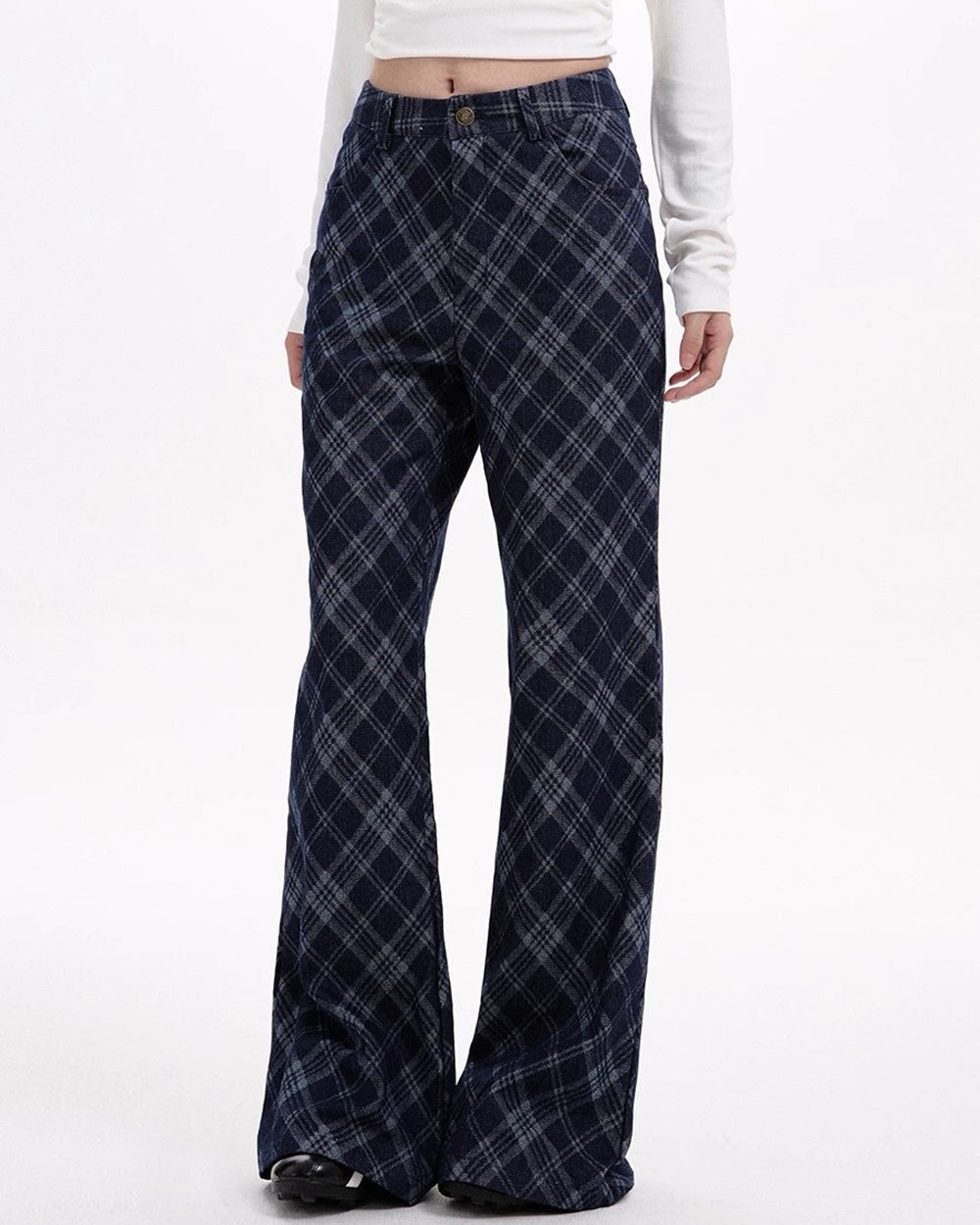 SCHOOL BLUE PLAID SKIRT FOR TIMELESS ELEGANCE IN THREE SIZES