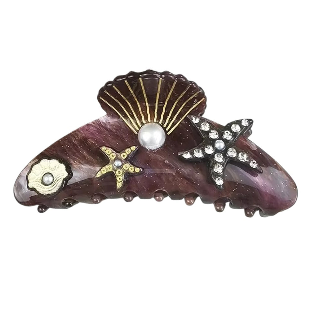 SEASHELL STARFISH HAIR CLAW CLIP BEACH ACCESSORY