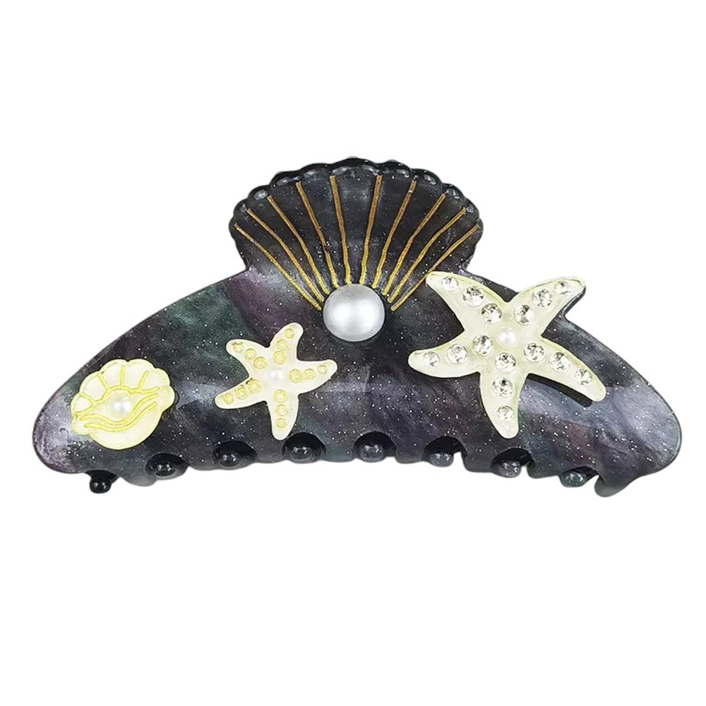 SEASHELL STARFISH HAIR CLAW CLIP BEACH ACCESSORY