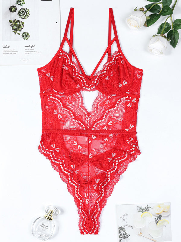 Sexy bodysuit with bow tie at the back