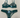 Sexy Floral Knit Lingerie Set in Polyester Fabric - Green black jasper / S