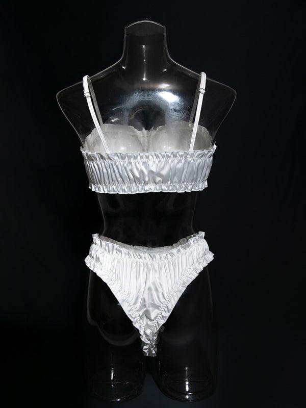 Sexy lingerie set stretch satin multi-colored comfortable home wear