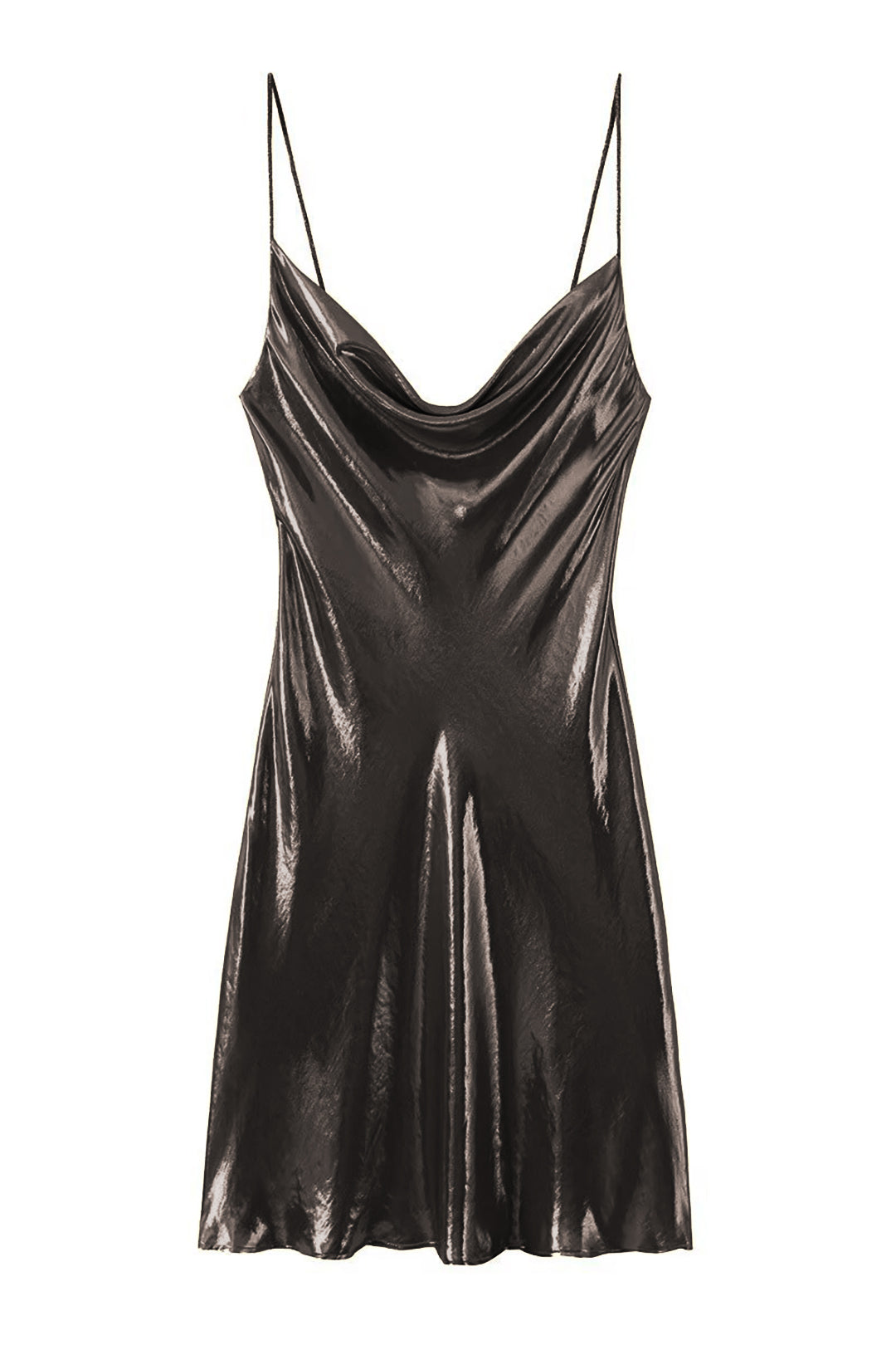SHINY GOLD SLIP DRESS - ELEGANT SLIP MINI DRESS FOR ANY OCCASION