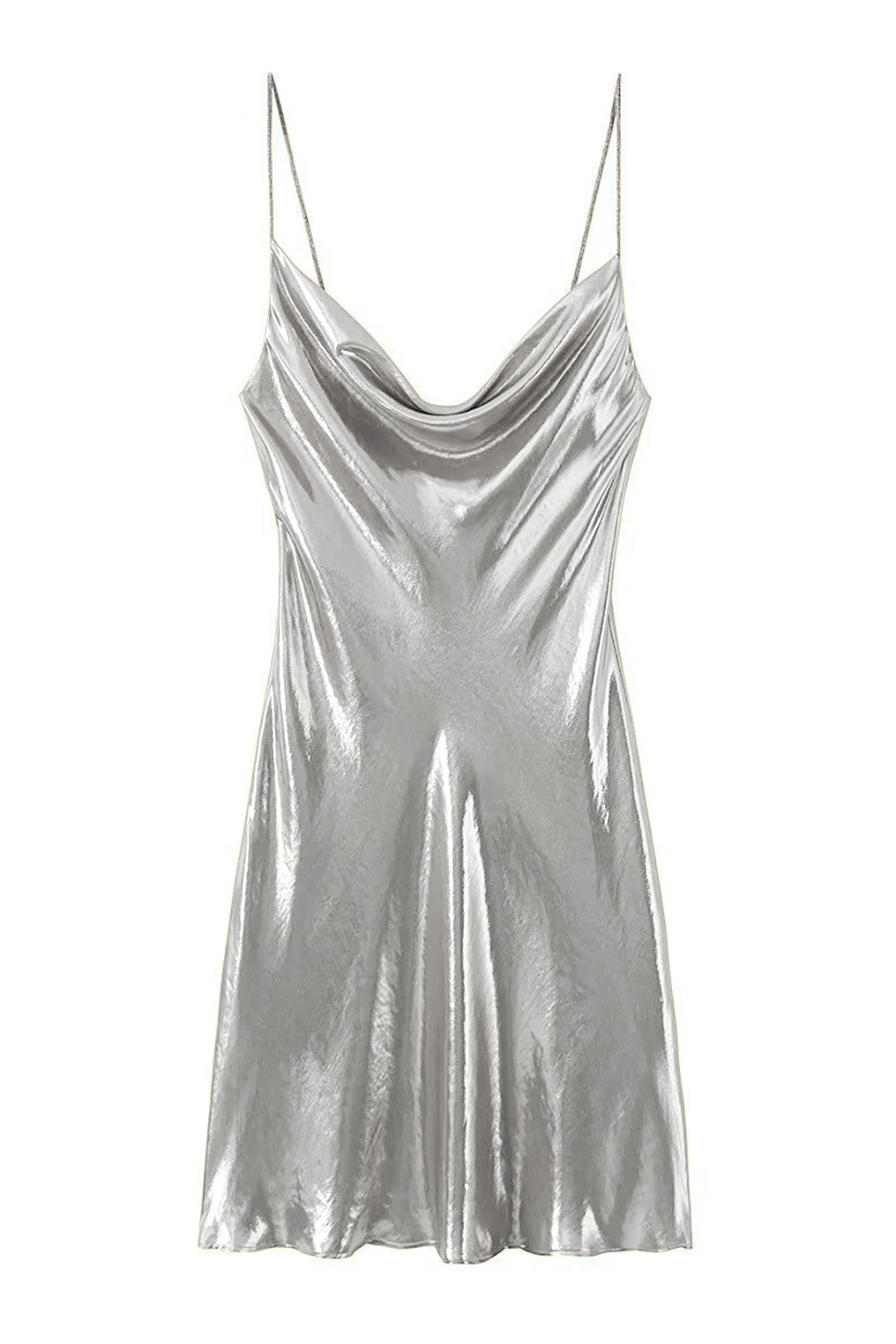 SHINY GOLD SLIP DRESS - ELEGANT SLIP MINI DRESS FOR ANY OCCASION