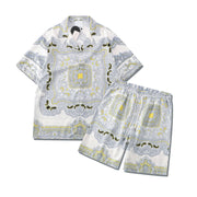 SHIRT AND SHORTS SET WITH MANCHES COURTES RESPIRANTE PATTERNED DESIGN