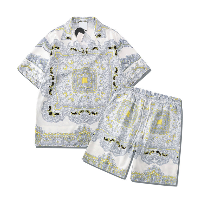 SHIRT AND SHORTS SET WITH MANCHES COURTES RESPIRANTE PATTERNED DESIGN