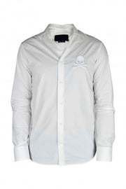 Philipp Plein Men Diamond Cut Ls Skull Shirt