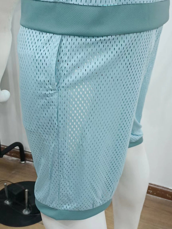 Short-sleeved shorts Knit lapel cardigan Short-sleeved men’s suit