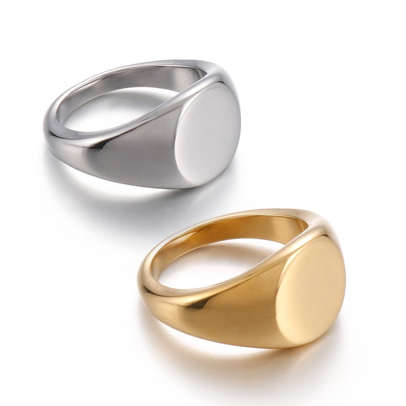 SIGNET RING SET OF TWO - CASUAL RINGS FOR EVERYDAY WEAR
