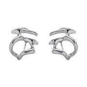 SILVER ABSTRACT EARRINGS ZINC ALLOY GRUNGE AESTHETIC EAR