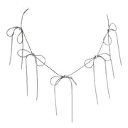 SILVER BOW GARLAND STRING DECORATION