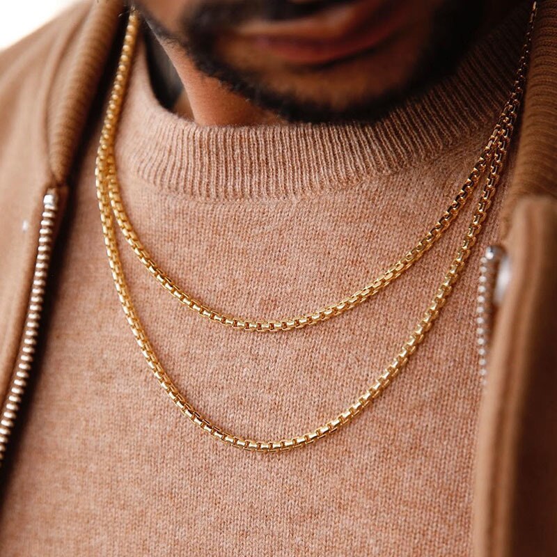 SILVER CHAIN NECKLACE BOXIE CHAIN SECURE STORAGE OPTION