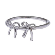 SILVER DOUBLE BOW RING PLAYFUL ELEGANCE JEWELRY COLLECTION