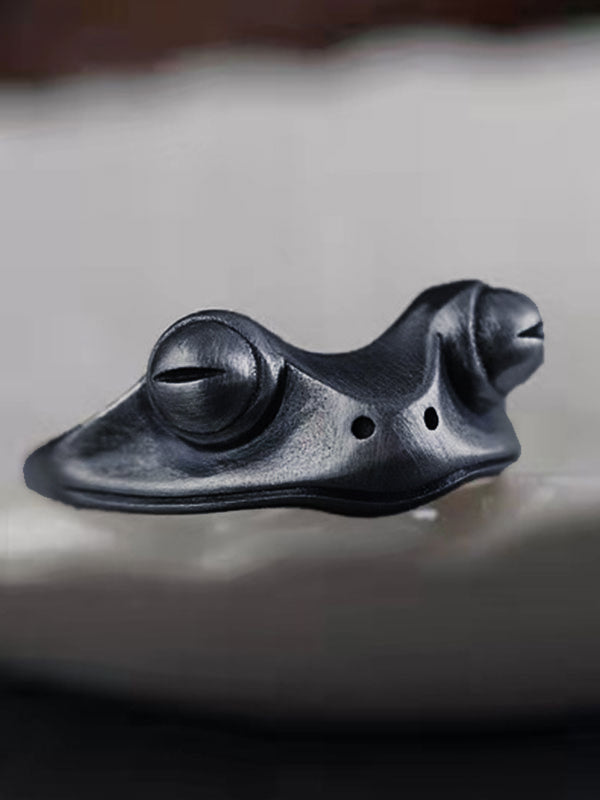 SILVER FROG RING VINTAGE SILVER PATTERN BANGLE RING