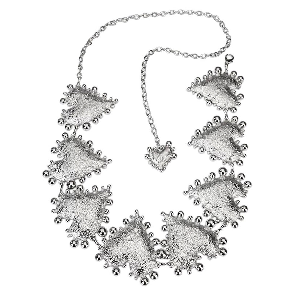 SILVER HEART CHAIN BELT: ELEGANT HEART CHAIN