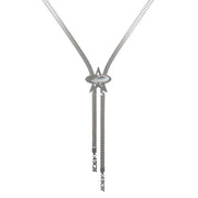 SILVER STAR PENDANT BOLO TIE SHOOTING STAR NECKLACE