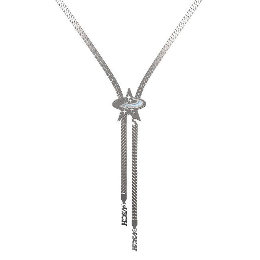 SILVER STAR PENDANT BOLO TIE SHOOTING STAR NECKLACE