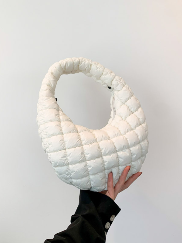 Simple dumpling bag handbag - White / FREESIZE