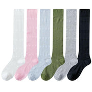 SIX PAIRS FREE SIZE KNEE SOCKS SOFTIE HEART COLLECTION