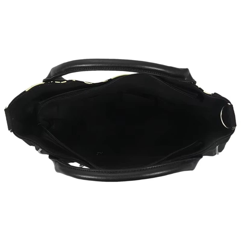 SKELETON PRINT BLACK TOTE BAG
