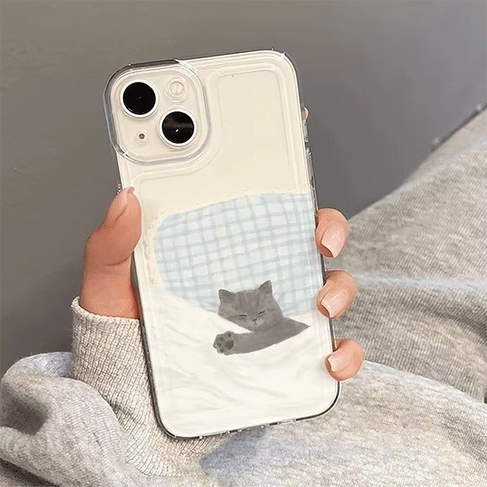 SLEEPING KITTEN IPHONE CASE ADORABLE PHONE PROTECTOR