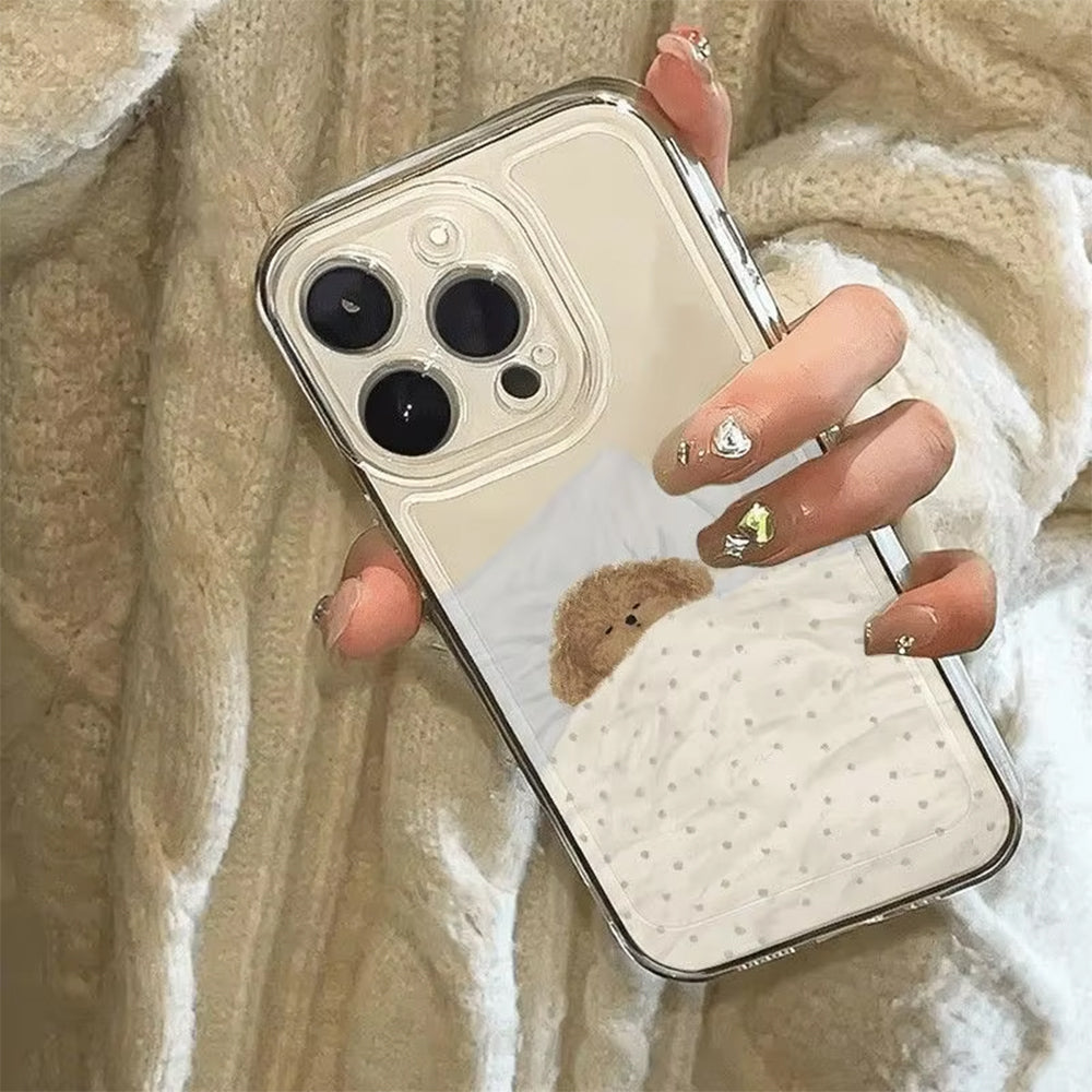 SLEEPING PUPPY IPHONE CASE: CLEAR PUPPY DESIGN