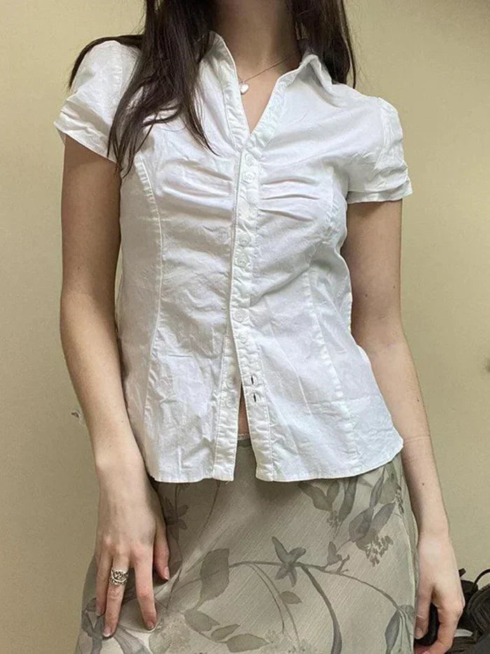 SLIM FIT COTTON BLEND BLOUSE WITH BLACK SHOULDER BAG BUNDLE