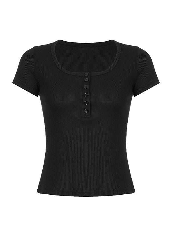 SLIM FIT OLIVE GREEN BUTTON-UP SHIRT WITH ROUND NECK DESIGN