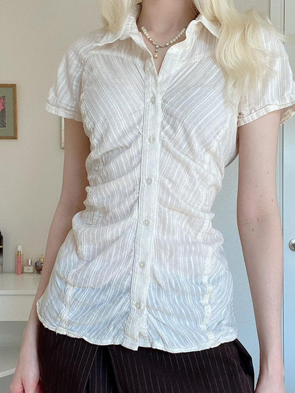 SLIM FIT SHORT SLEEVE BUTTON-DOWN SHIRT