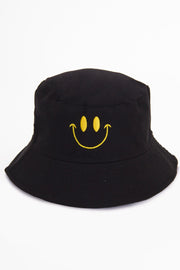 SMILE PRINT REVERSIBLE BUCKET HAT