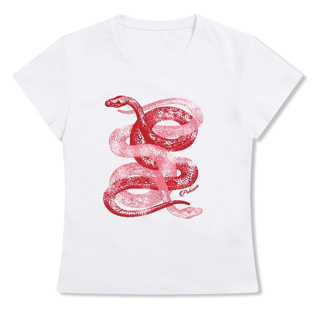 SNAKE GRAPHIC T-SHIRT RED SERPENT