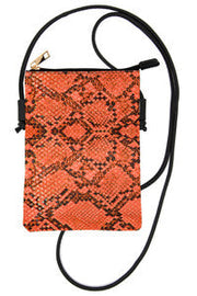 Snake Skin Print Cross Body Bag