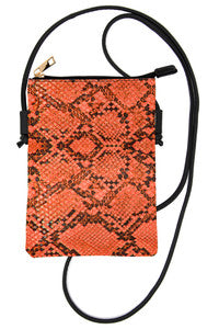 Snake Skin Print Cross Body Bag