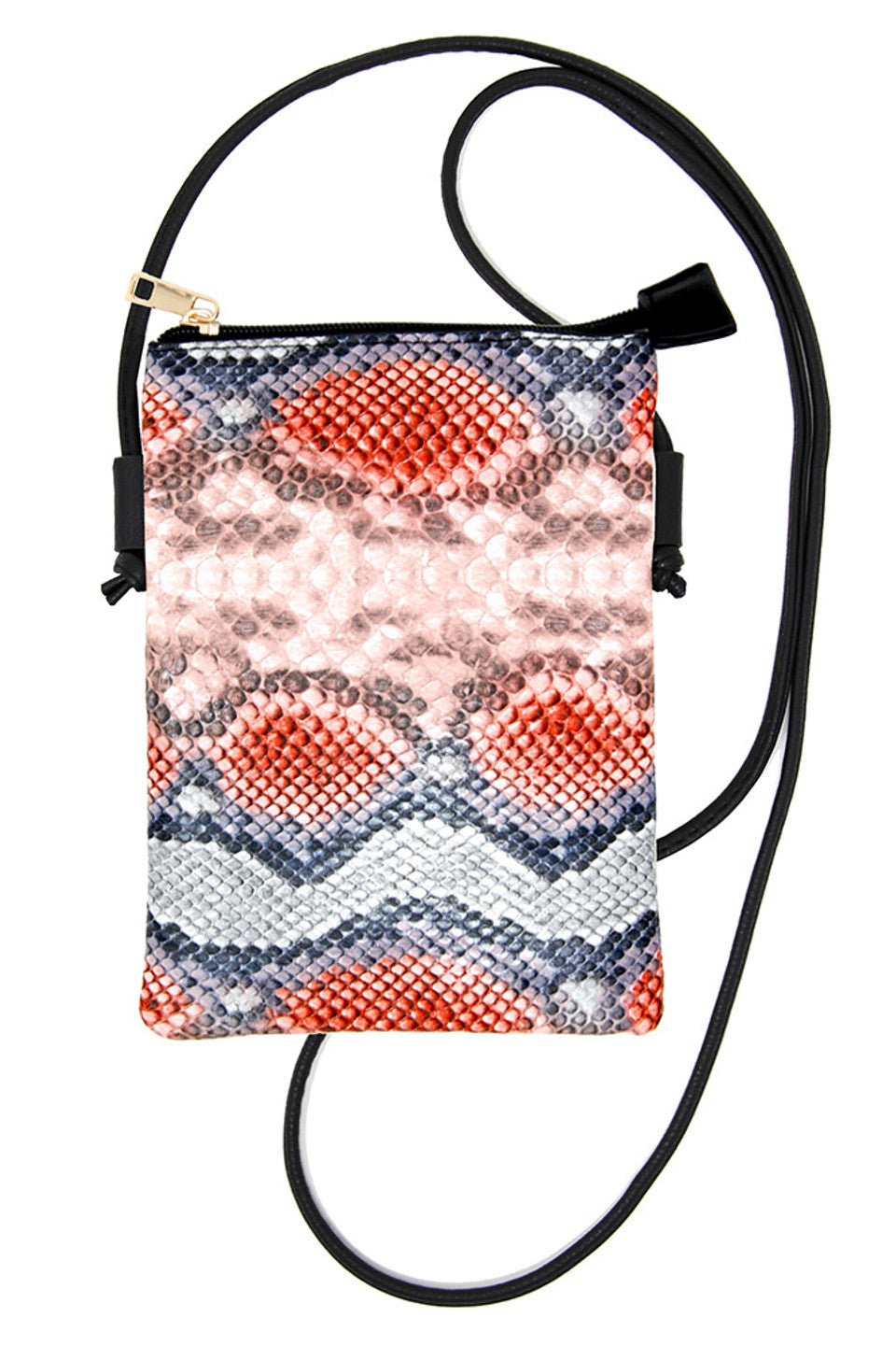 Snake Skin Print Cross Body Bag