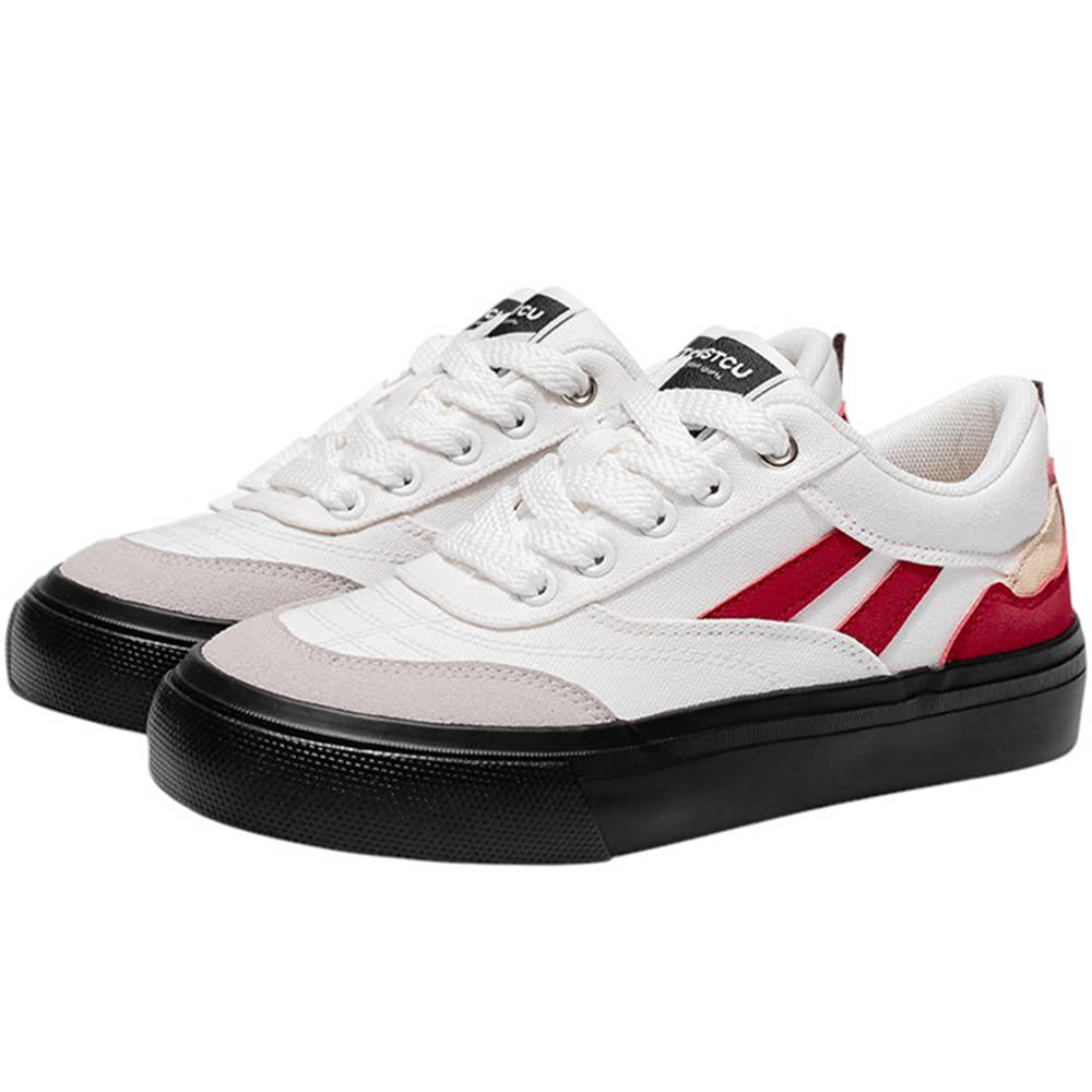 SNEAKERS CHERRYBLOOM LOW TOPS: RED ACCENT LOW TOPS