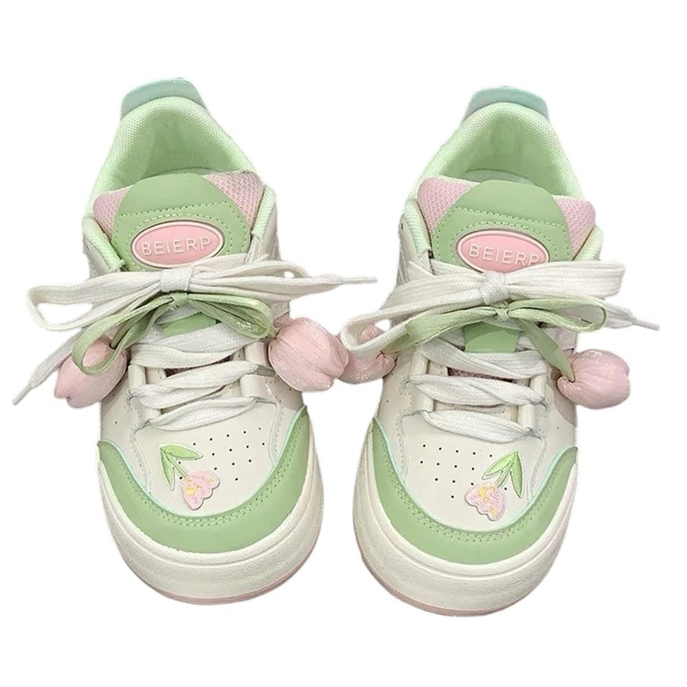 SNEAKERS: DREAMY TULIP LACED SNEAKERS