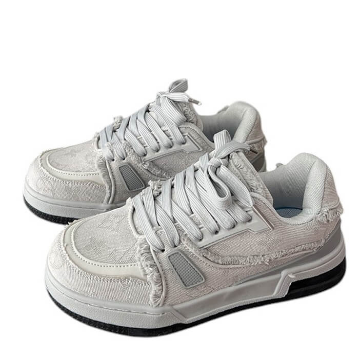 SNEAKERS SERENE PASTEL PINK SOFT GIRL CANVAS SHOES