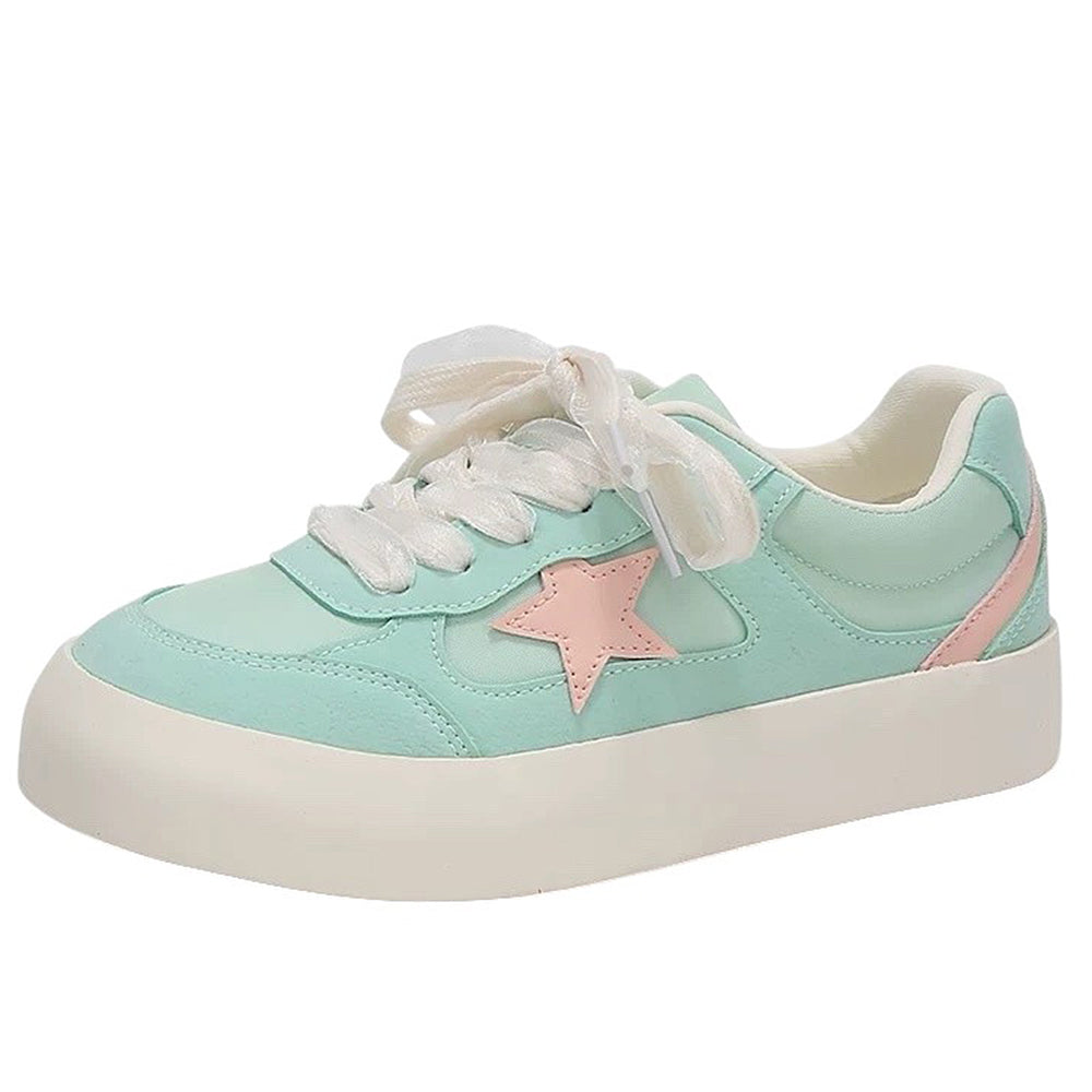 SNEAKERS STAR PATCH SERENITY MINT GREEN