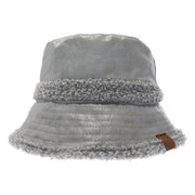 Soft Faux Leather Shearling C.C Bucket Hat