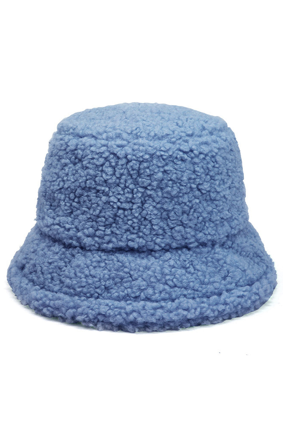 SOLID BOUCLE TEDDY BEAR BUCKET HAT