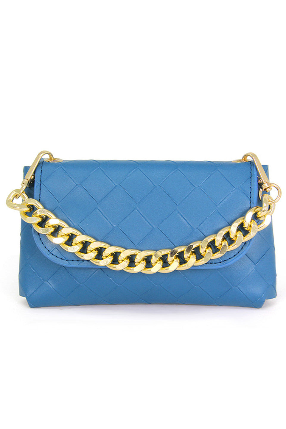 Solid Cassette Waist Belt Bag With Chain